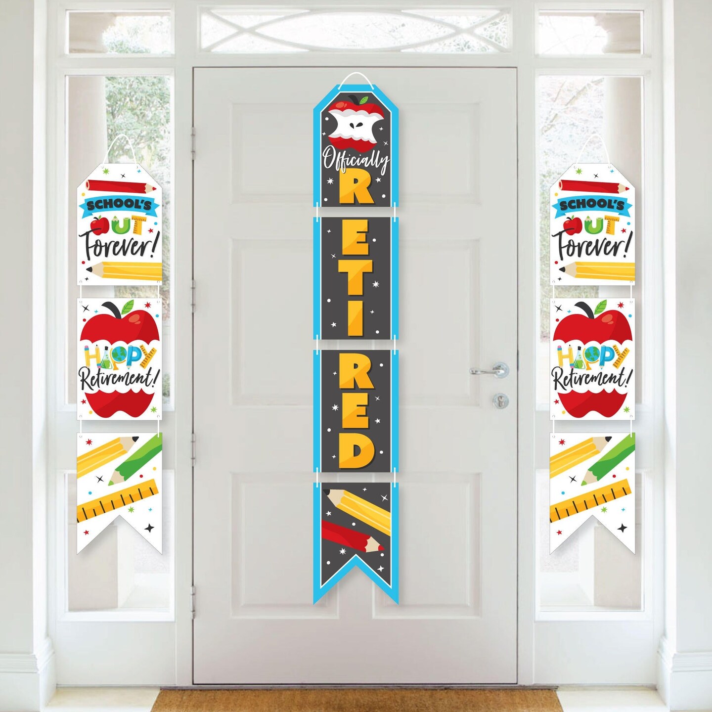 Big Dot Of Happiness Teacher Retirement Hanging Vertical Paper Door