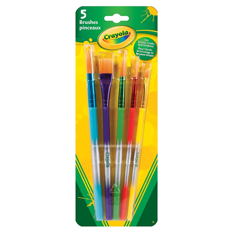 Arts &#x26; Crafts Brushes, 5 Count