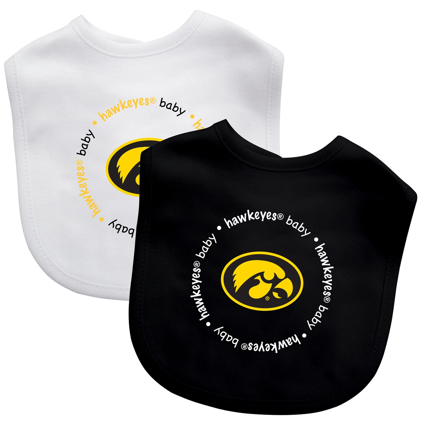 Baby Fanatic Officially Licensed Unisex Baby Bibs 2 Pack - NCAA Iowa ...