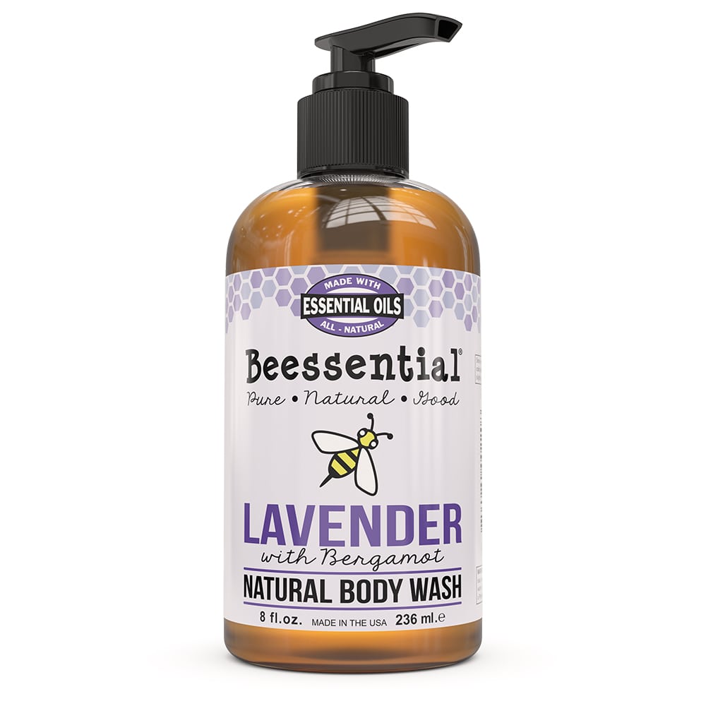 Beessential All Natural Lavender Bergamot Body Wash  Calming Lavender Scent