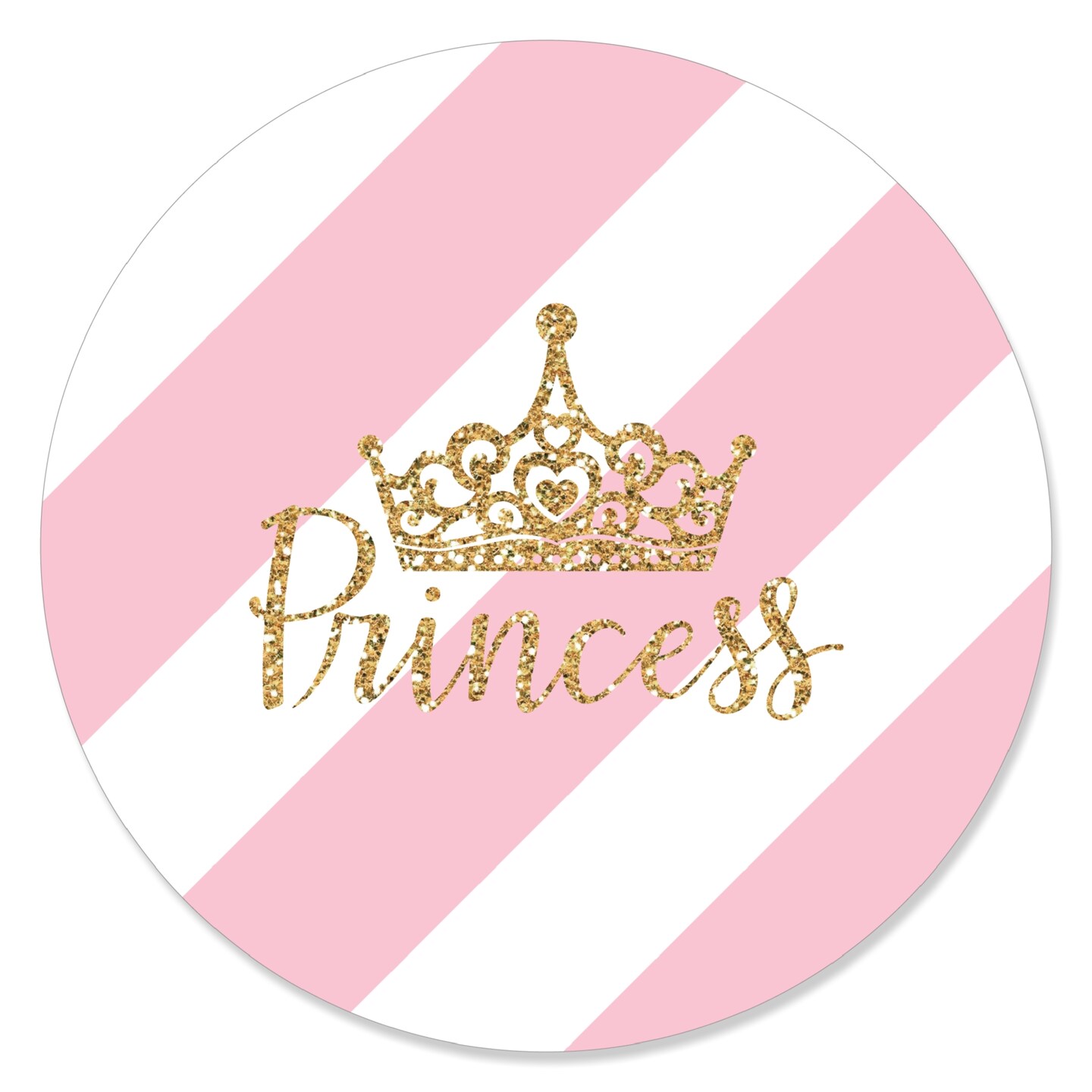 Big Dot of Happiness Little Princess Crown - Pink and Gold Princess ...
