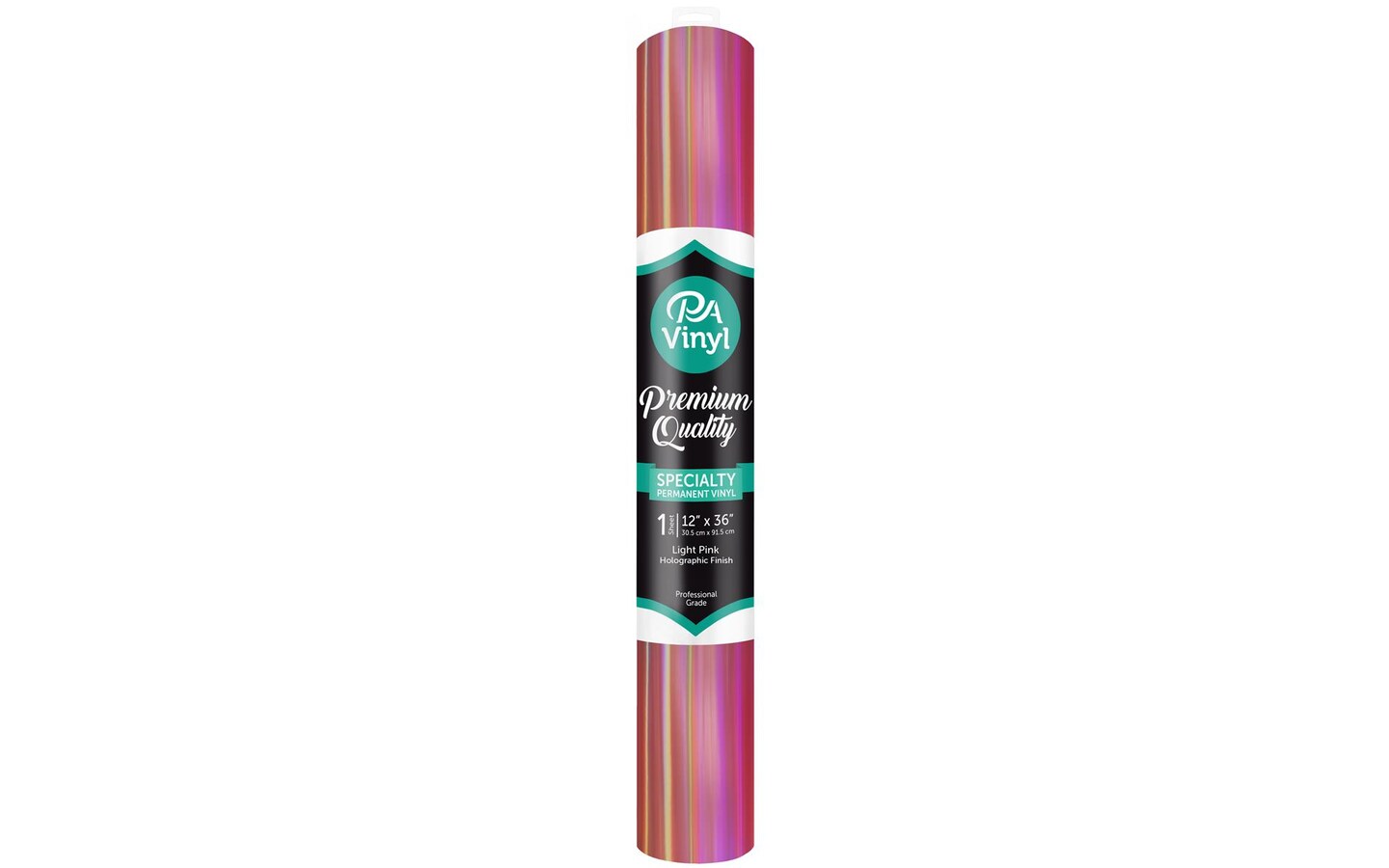 Vinyl 12x36 Roll Perm Adh Holographic Light Pink