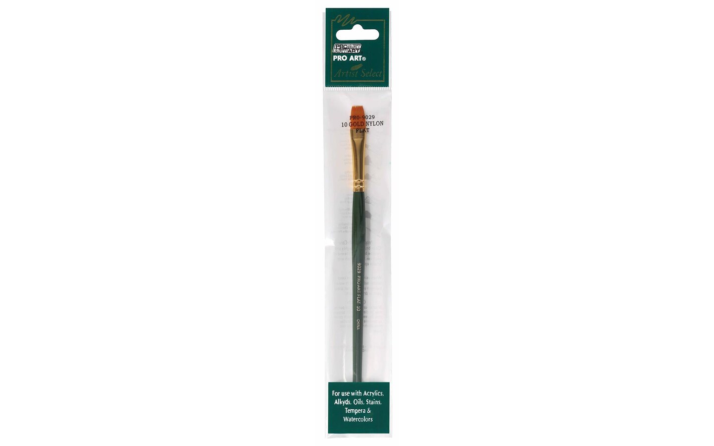 Pro Art Brush Gold Nylon Flat #10, Paint Brushes, Acrylic Paint Brush Set, Paint Brushes Acrylic Painting, Small Paint Brushes, Paintbrush, Acrylic Paint Brushes