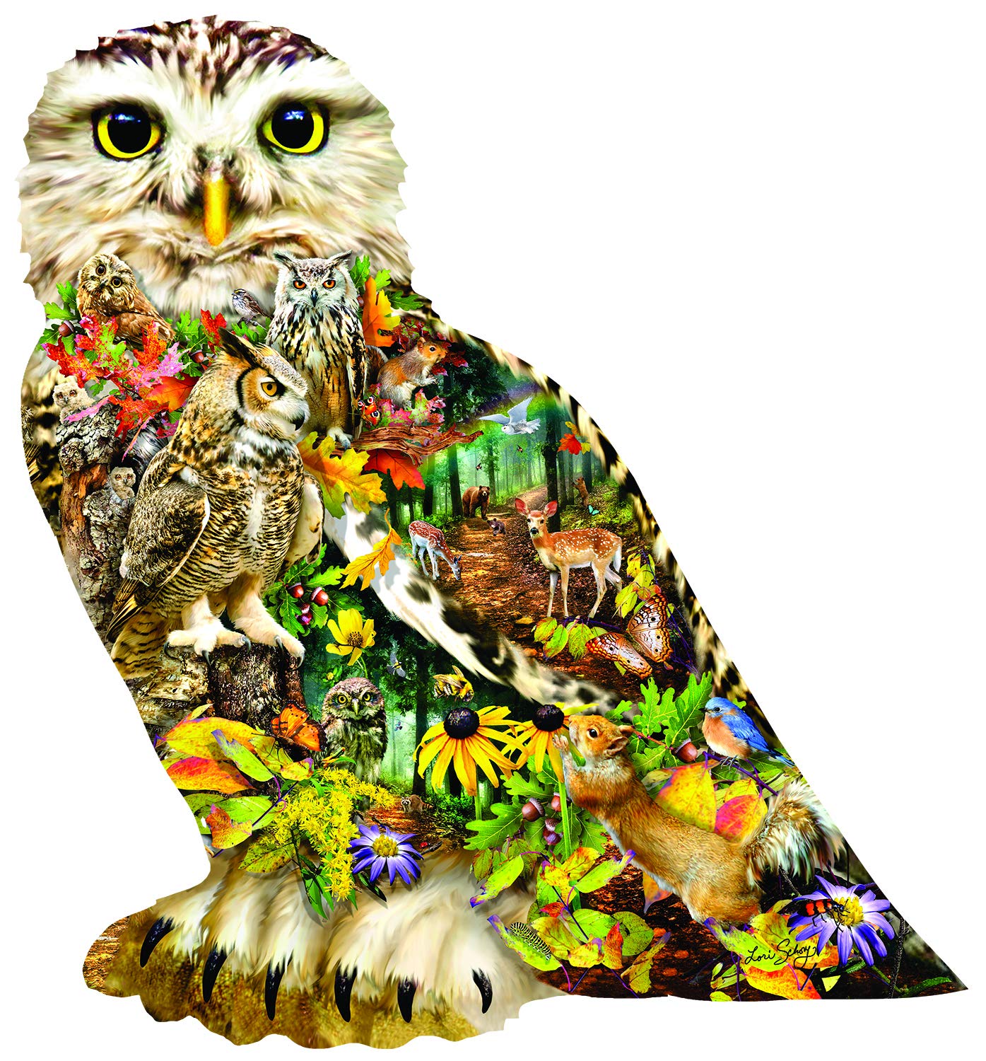 Sunsout Forest Messenger 650 pc Special Shape  Jigsaw Puzzle 95078