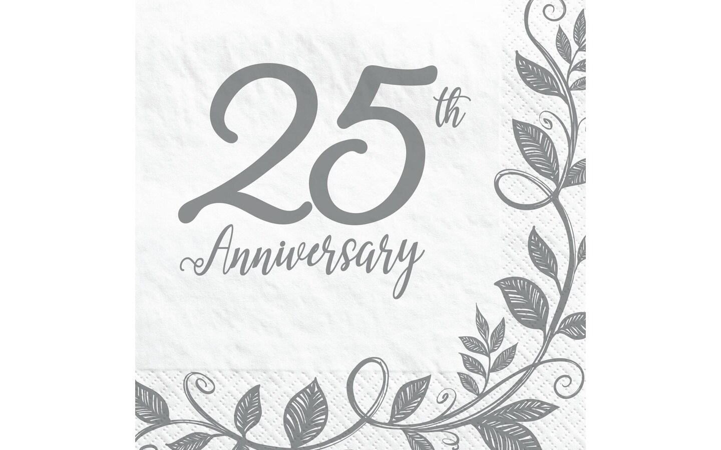 Amscan Luncheon Napkin 25th Anniversary