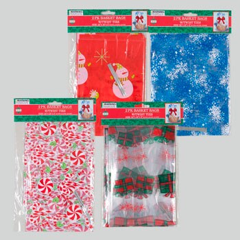 Christmas Cello Bag for Gift Baskets 2 pk Michaels