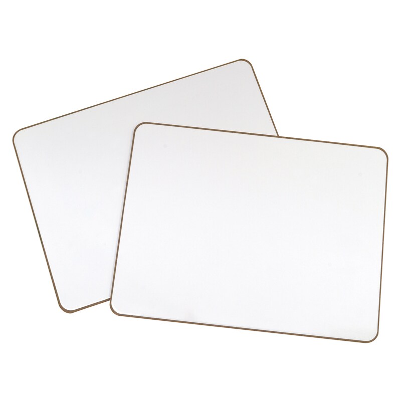 Magnetic Whiteboard, 2-Sided, Plain/Plain, 9&#x22; X 12&#x22;, 25 Boards