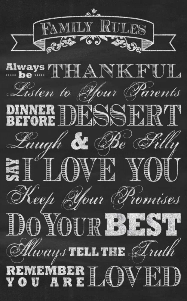 Family Rules Poster Print by Havoc Gifts - Item # VARPDX14613