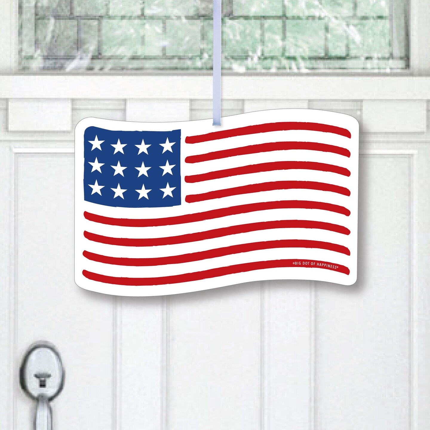 Big Dot of Happiness Stars & Stripes Hanging Porch USA Memorial Day, 4th of July & Labor Day