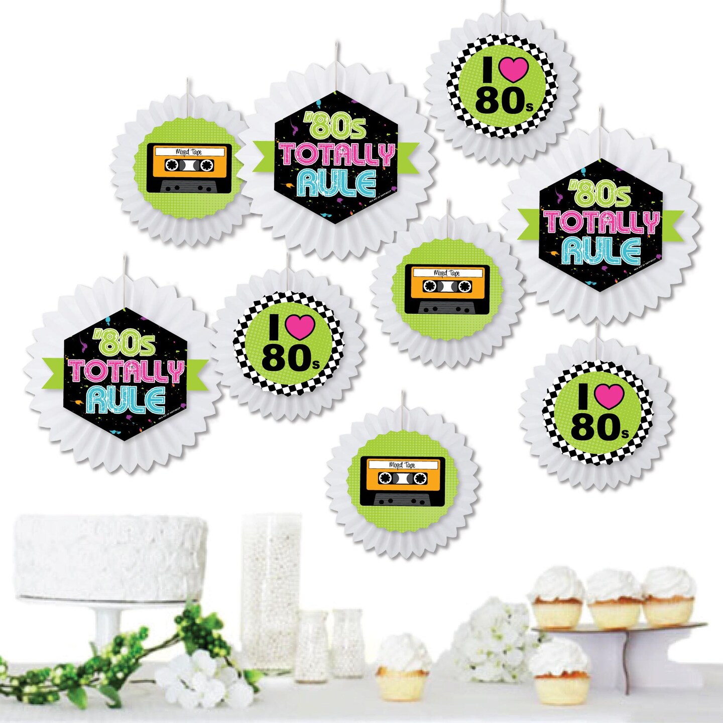 Big Dot Of Happiness 80’s Retro Clothespin Garland Banner - 44 Piece DIY Party Decorations Kit - View #10