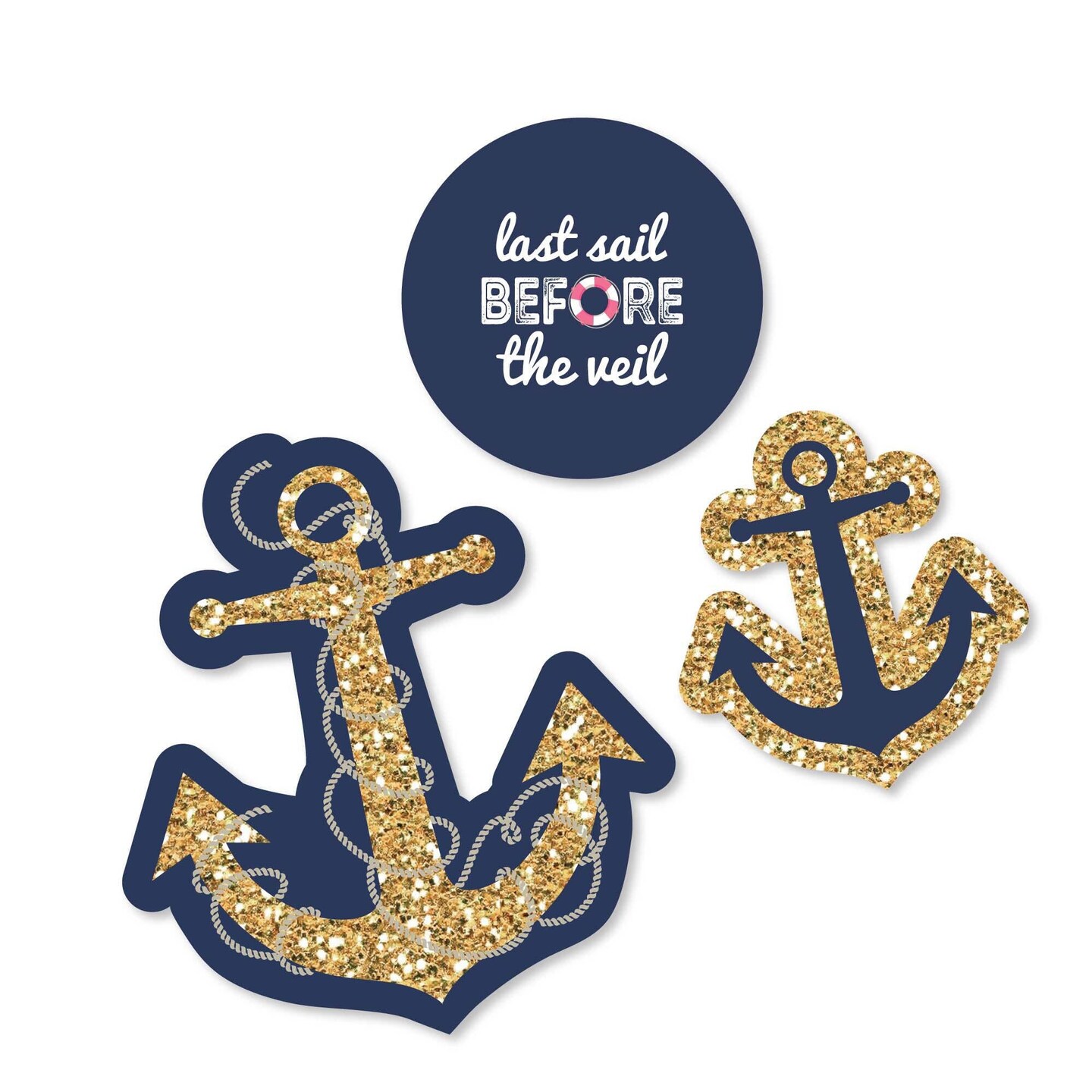 LaVenty Banner-Set „Last Sail Before The Veil“ – Nautische Junggesellinnenabschieds-Deko Mit Girlande