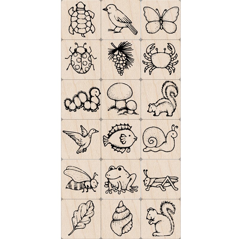 Ink &#x27;n&#x27; Stamp Nature Stamps, Set of 18