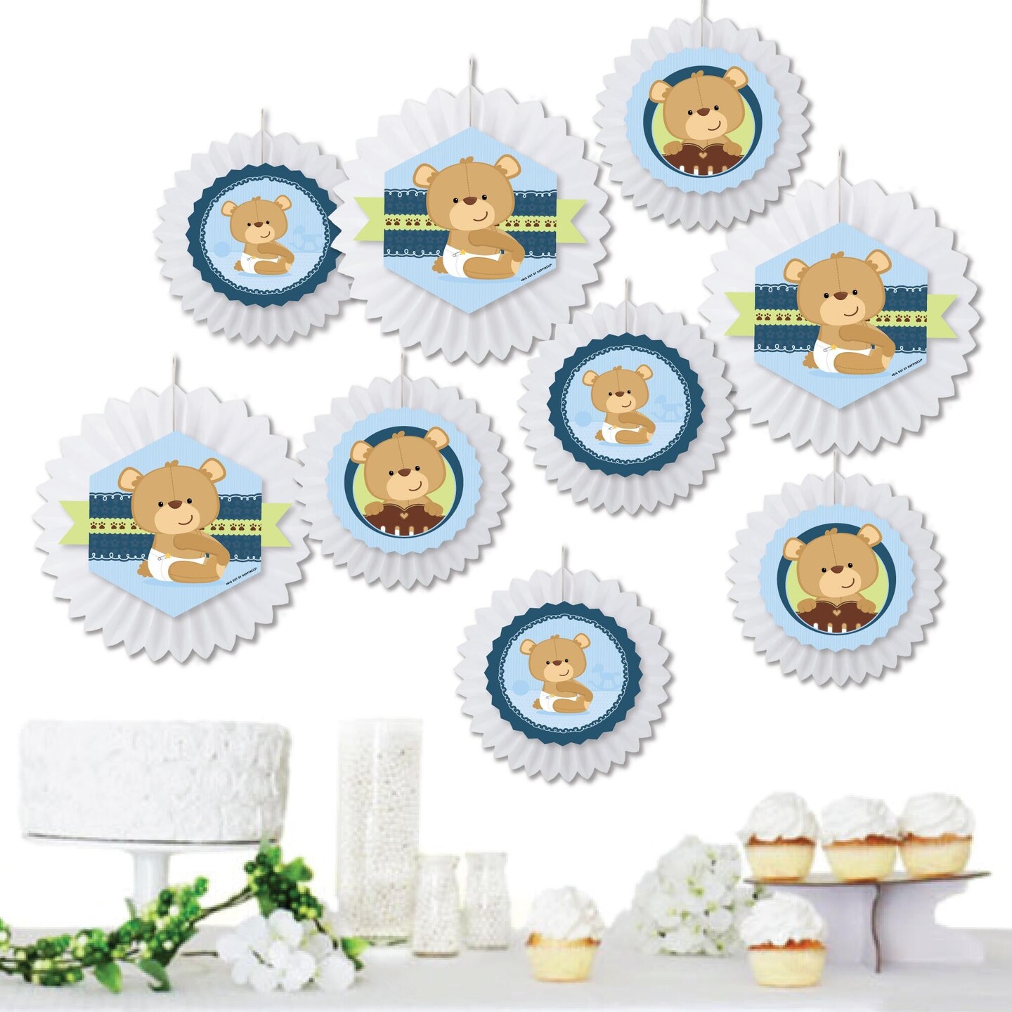 Big Dot Of Happiness Boy Baby Teddy Bear - Baby Shower Circle