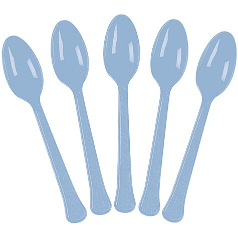 Powder Blue Plastic Spoons 24 ct. Michaels