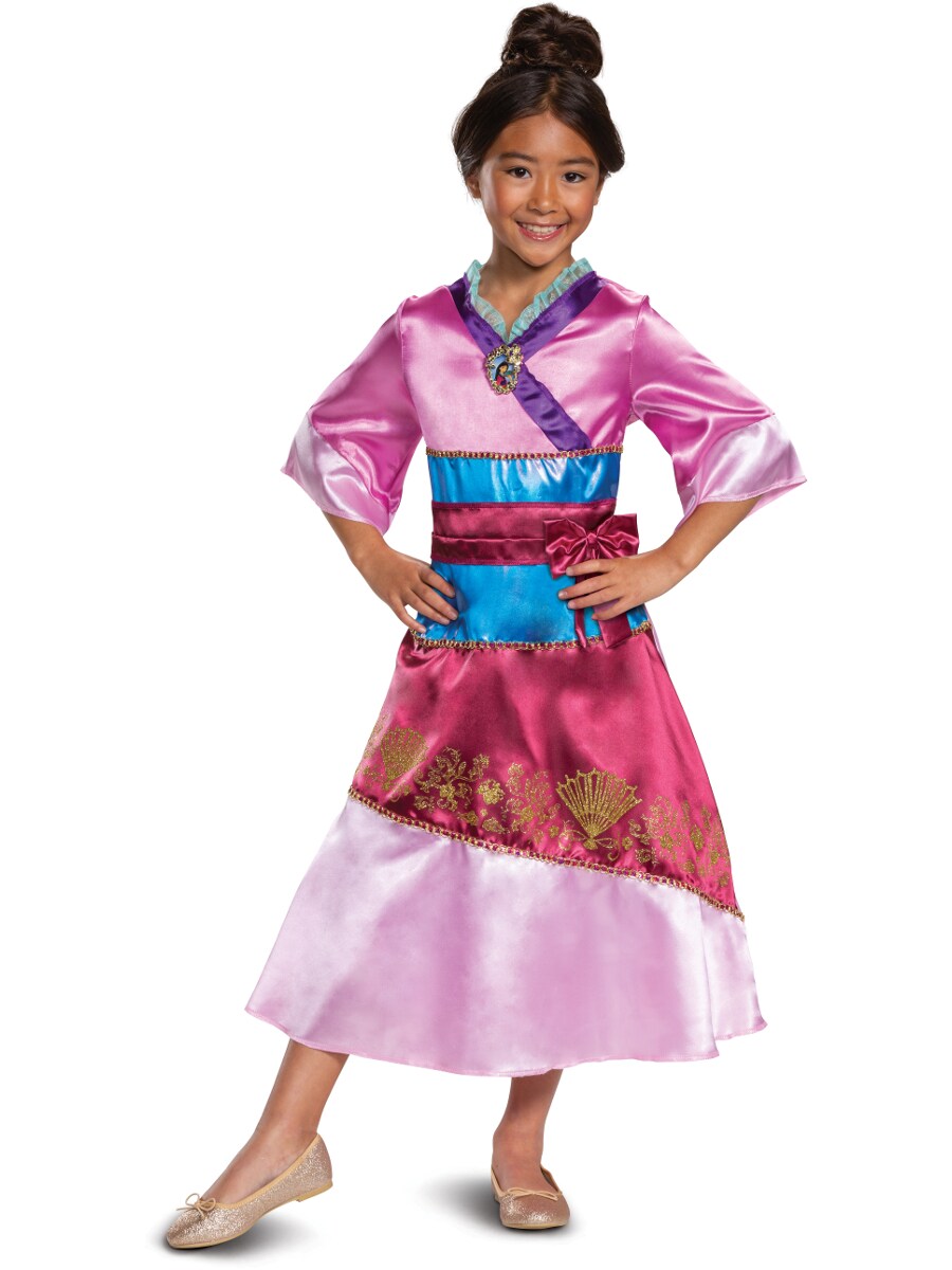 Princess Mulan Floral Dress Classic Girl&#x27;s Costume