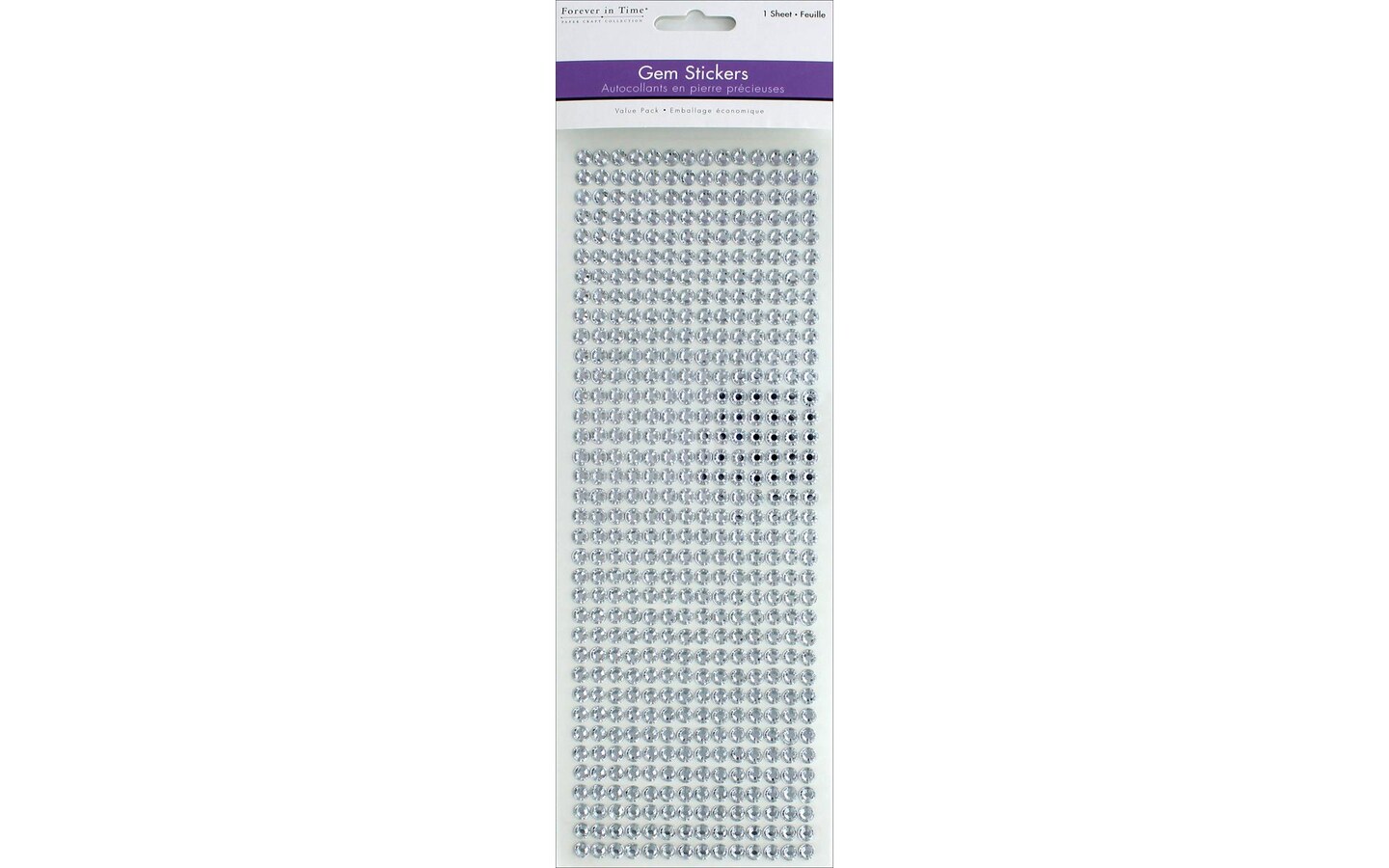 Multicraft Sticker Gem 6mm Val Pk Crystal 504pc