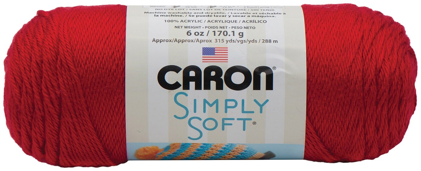 Multipack of 24 - Caron Simply Soft Solids Yarn-Harvest Red