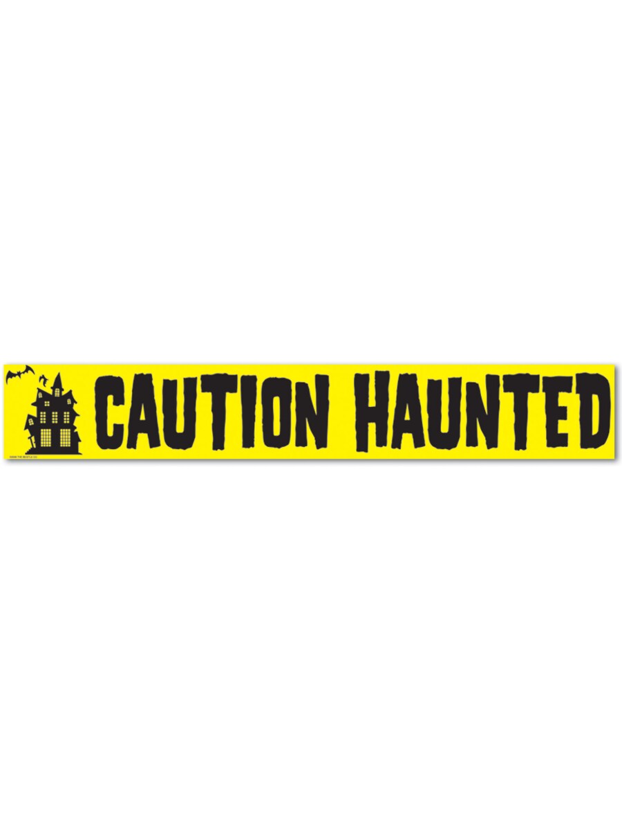 Caution! Haunted Party Tape Halloween Decoration 3" x 20' Caution Tape