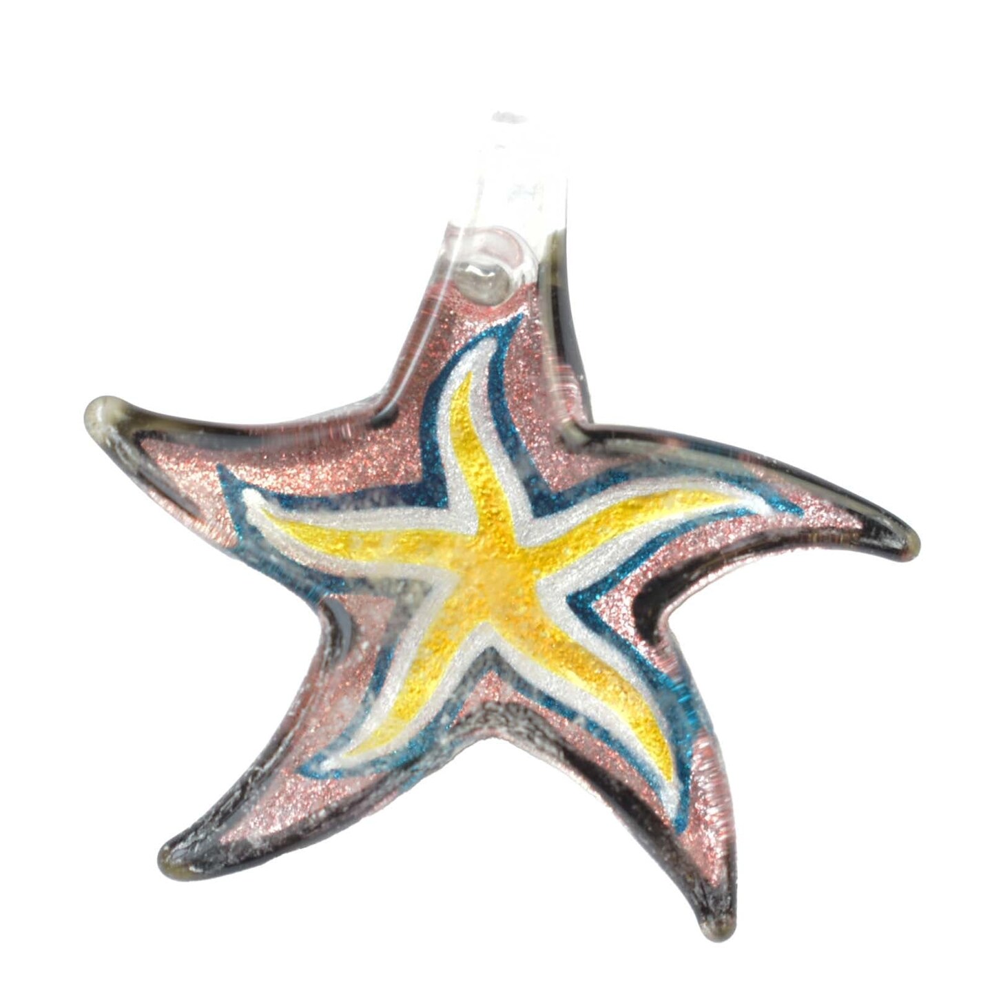 Handmade Glass Lampwork Starfish 36mm Pendant