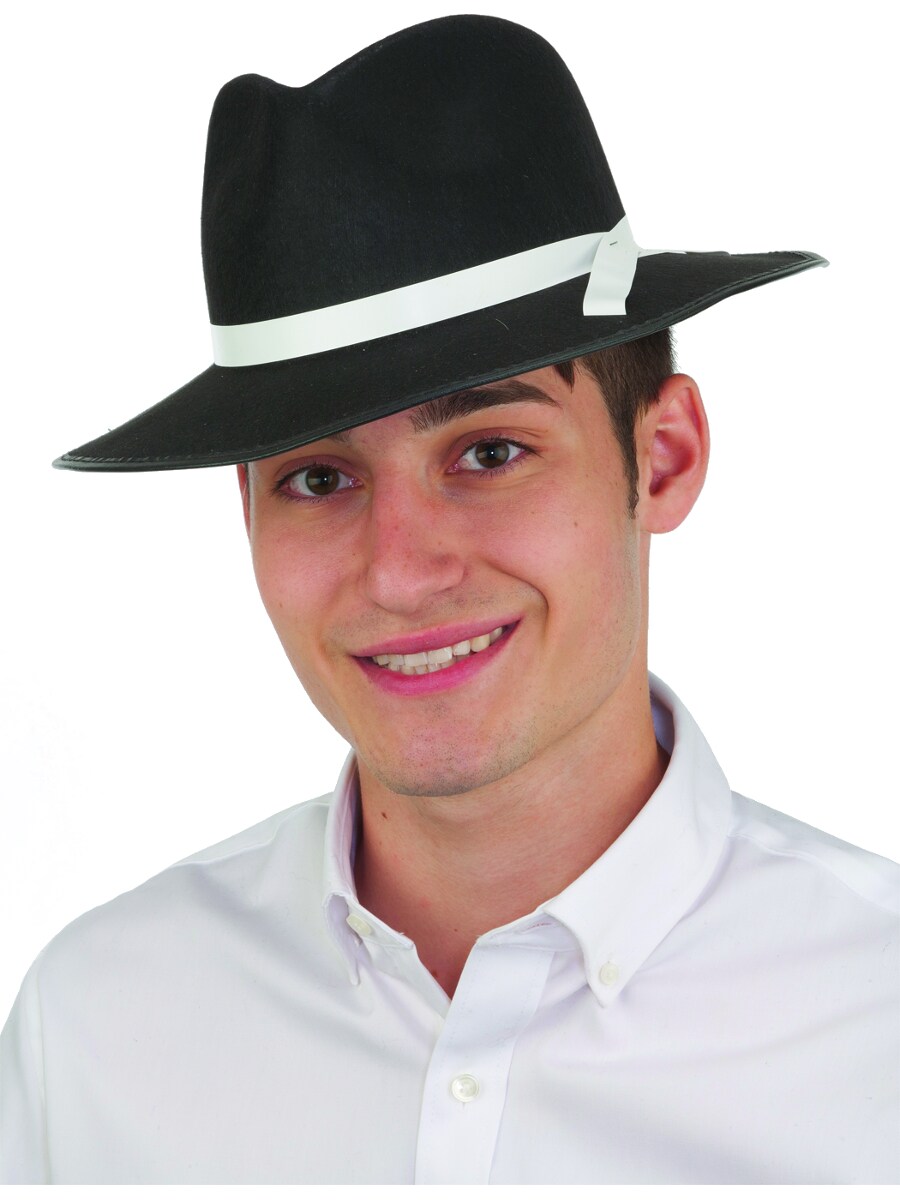 Permafelt Black Gangster Hat Large Costume Accessory