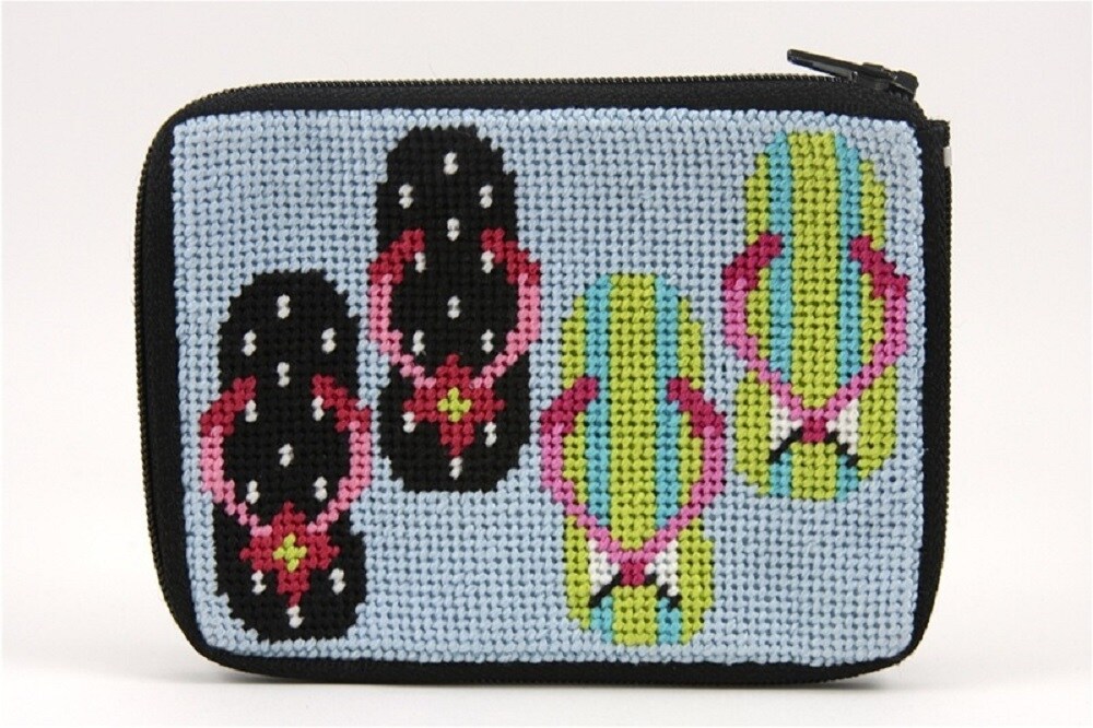 Coin Purse - Flip Flops - Needlepoint Kit