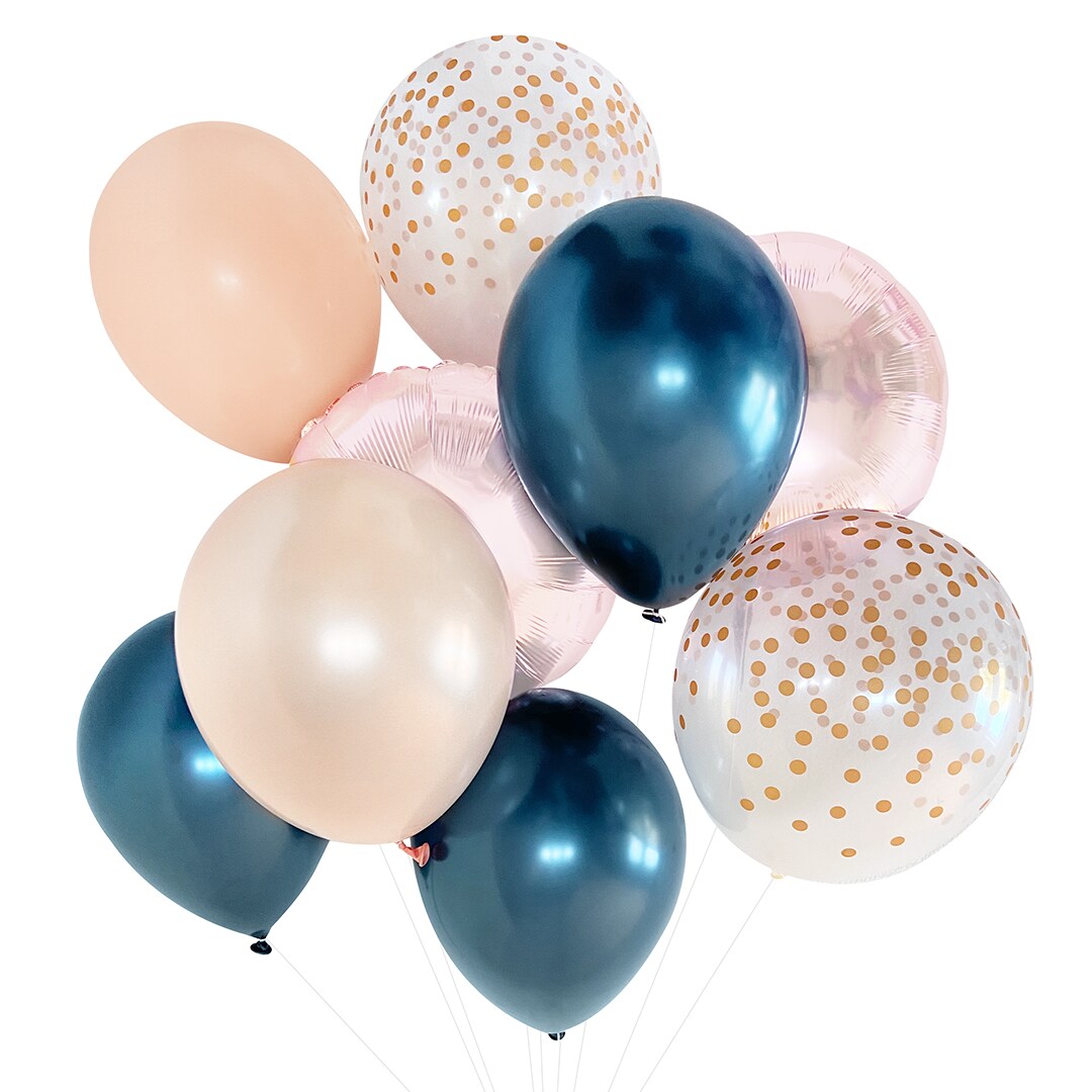Balloon Bouquet - Navy &#x26; Blush