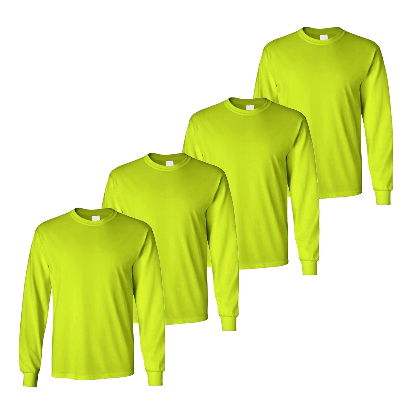 Safety Green Construction T-Shirts for Men-Long Sleeve (Ropa De Trabajo) -  Multipack for Construction Work, Roadwork, and More | RADYAN®