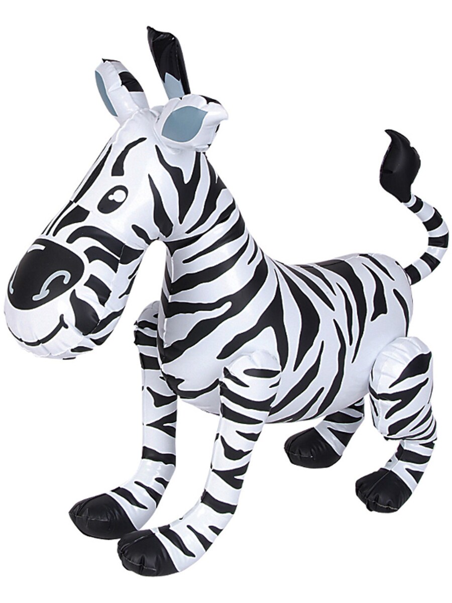 24" White Black Inflatable Zoo Animal Zebra Decoration