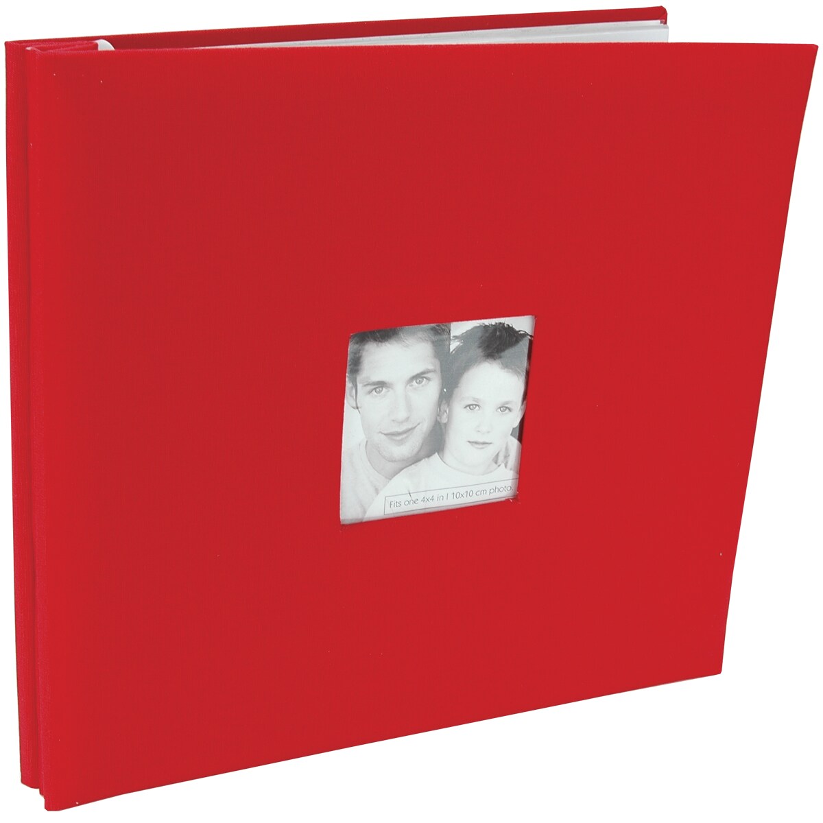 MBI Fashion Fabric Post Bound Album W/Window 12&#x22;X12&#x22;-Red