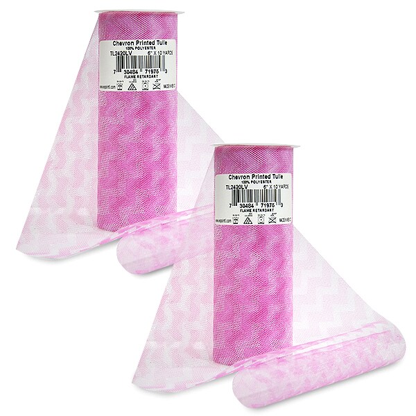 Premium Zig Zag Printed Tulle Spool of 6" X 10 Yards