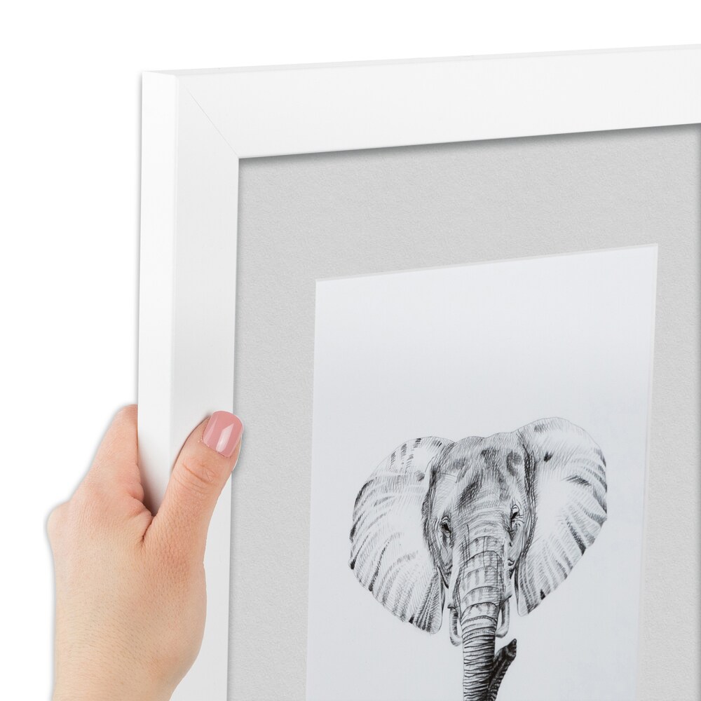 ArtToFrames Collage Photo Picture Frame with 12 - 5x7 inch Openings, Framed in White with Over 62 Mat Color Options and Plexi Glass (CSM-3966-229)