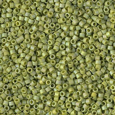 Miyuki Delica Bead 11/0, DB2309, Matte Opaque Glazed Seaweed AB, 5 grams