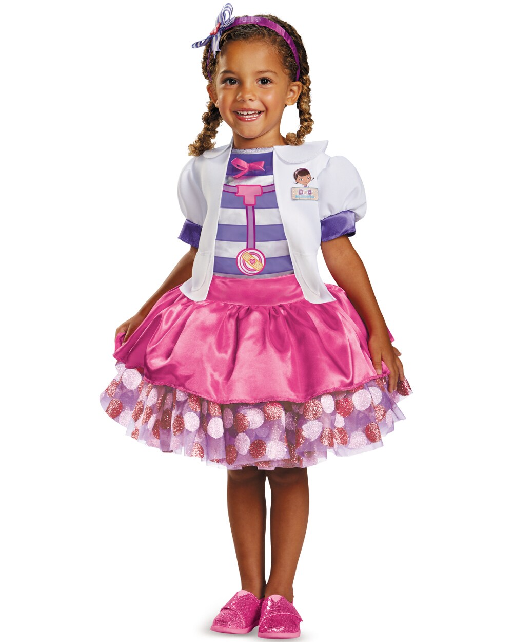 Child's Girls Deluxe Doc McStuffins Toy Hospital Tutu Dress Costume