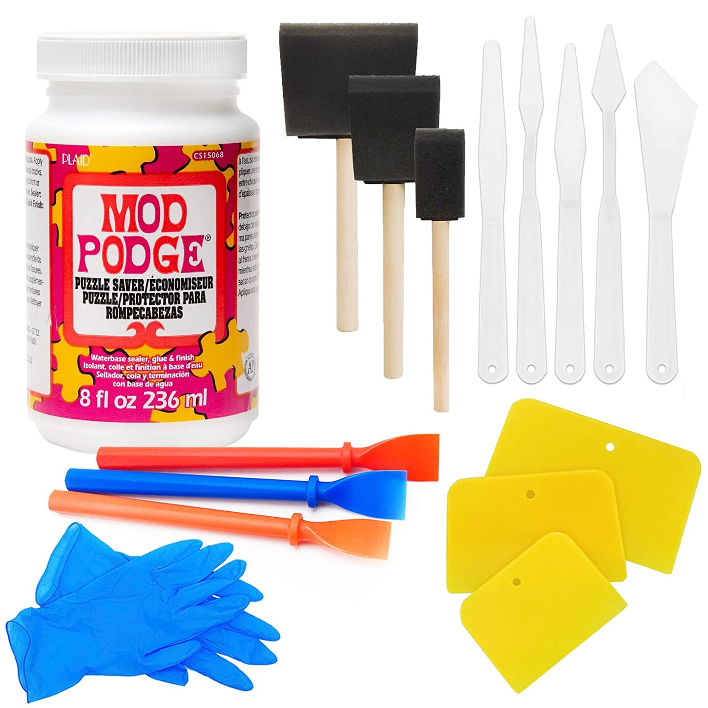 Mod Podge Puzzle Saver Glue, Pixiss Mod Podge Accessory Kit
