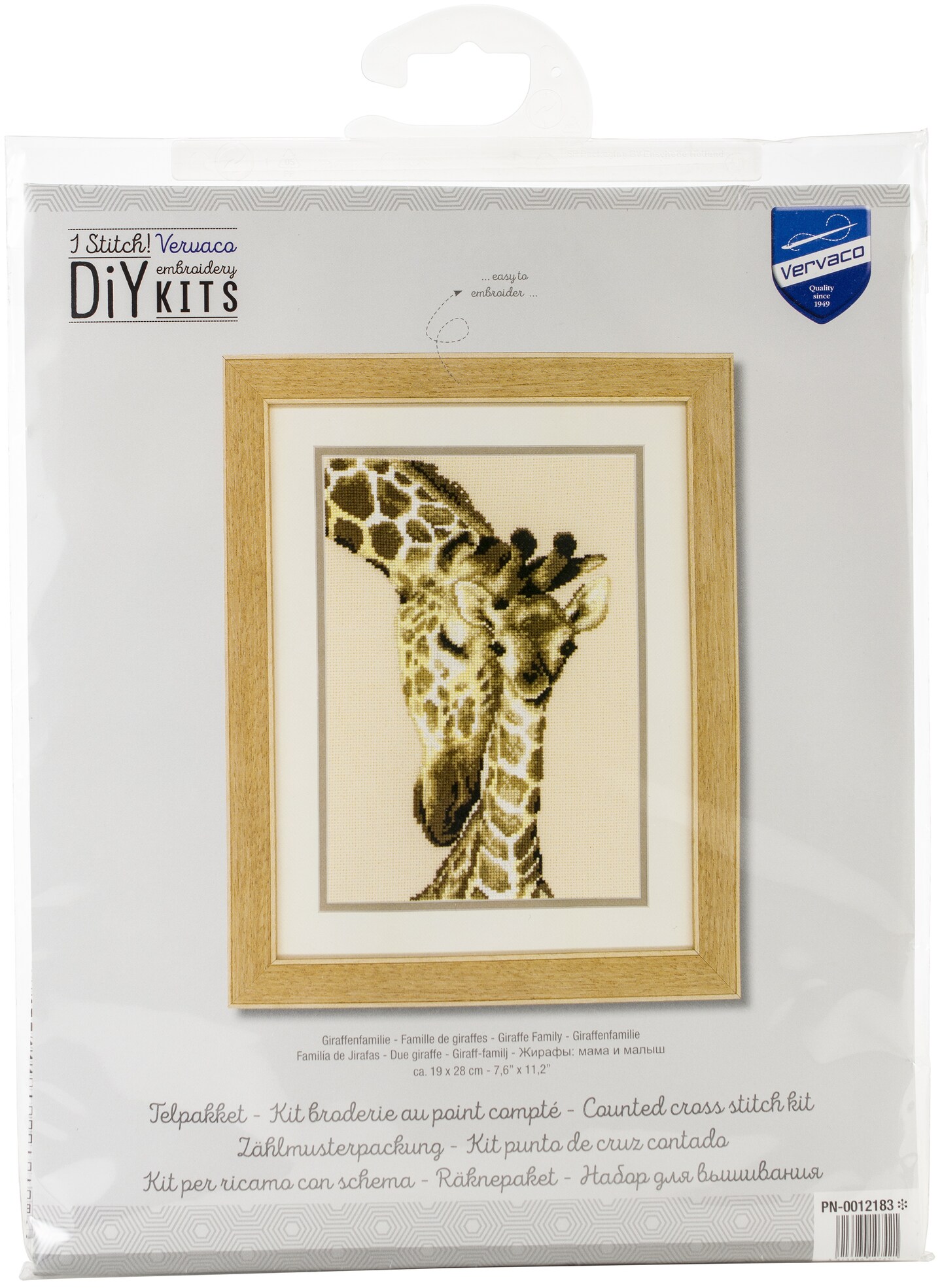 Vervaco Counted Cross Stitch Kit 7.5X11.25-Giraffe Family On