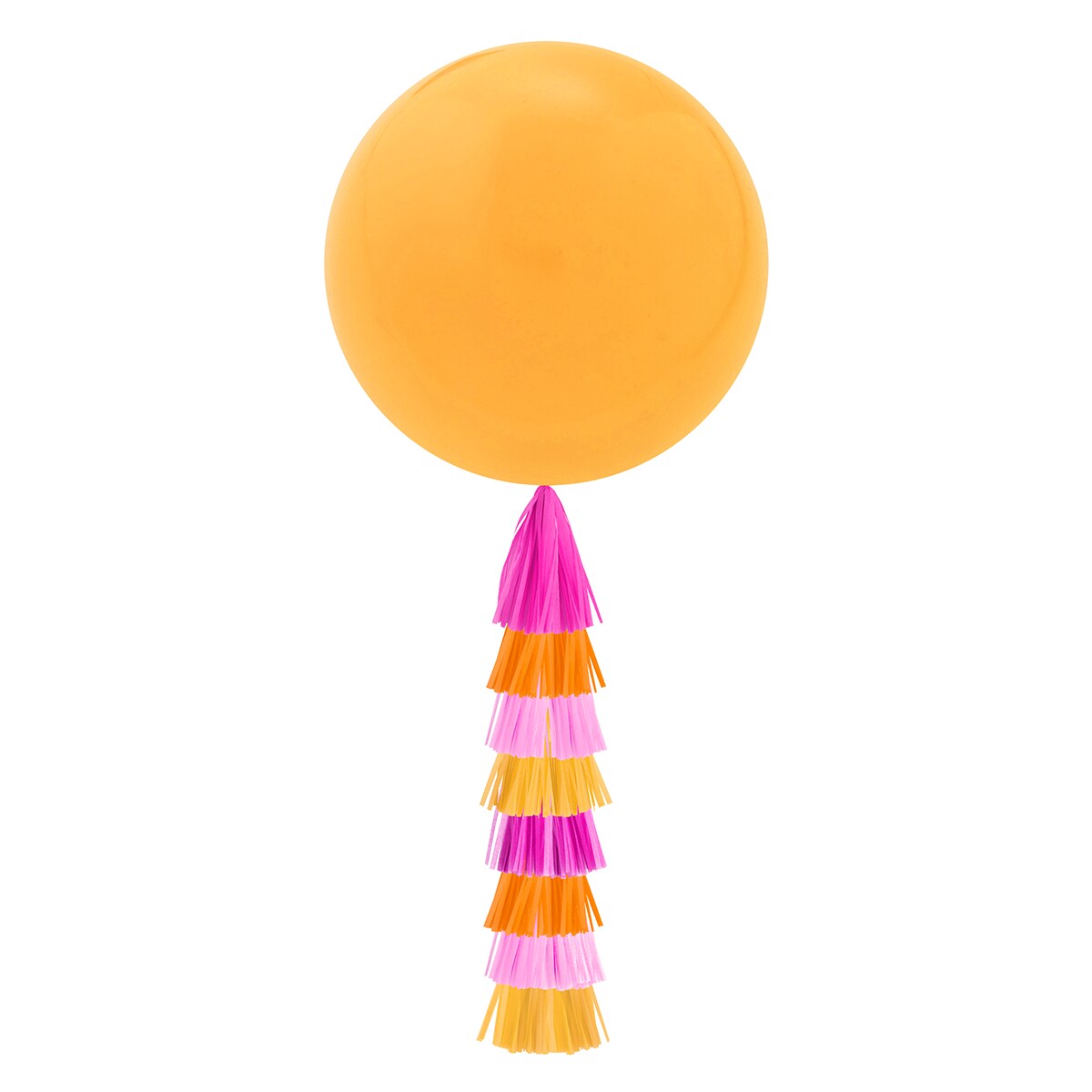 Jumbo Balloon &#x26; Tassel Tail - Pink Grapefruit (Pink &#x26; Orange)