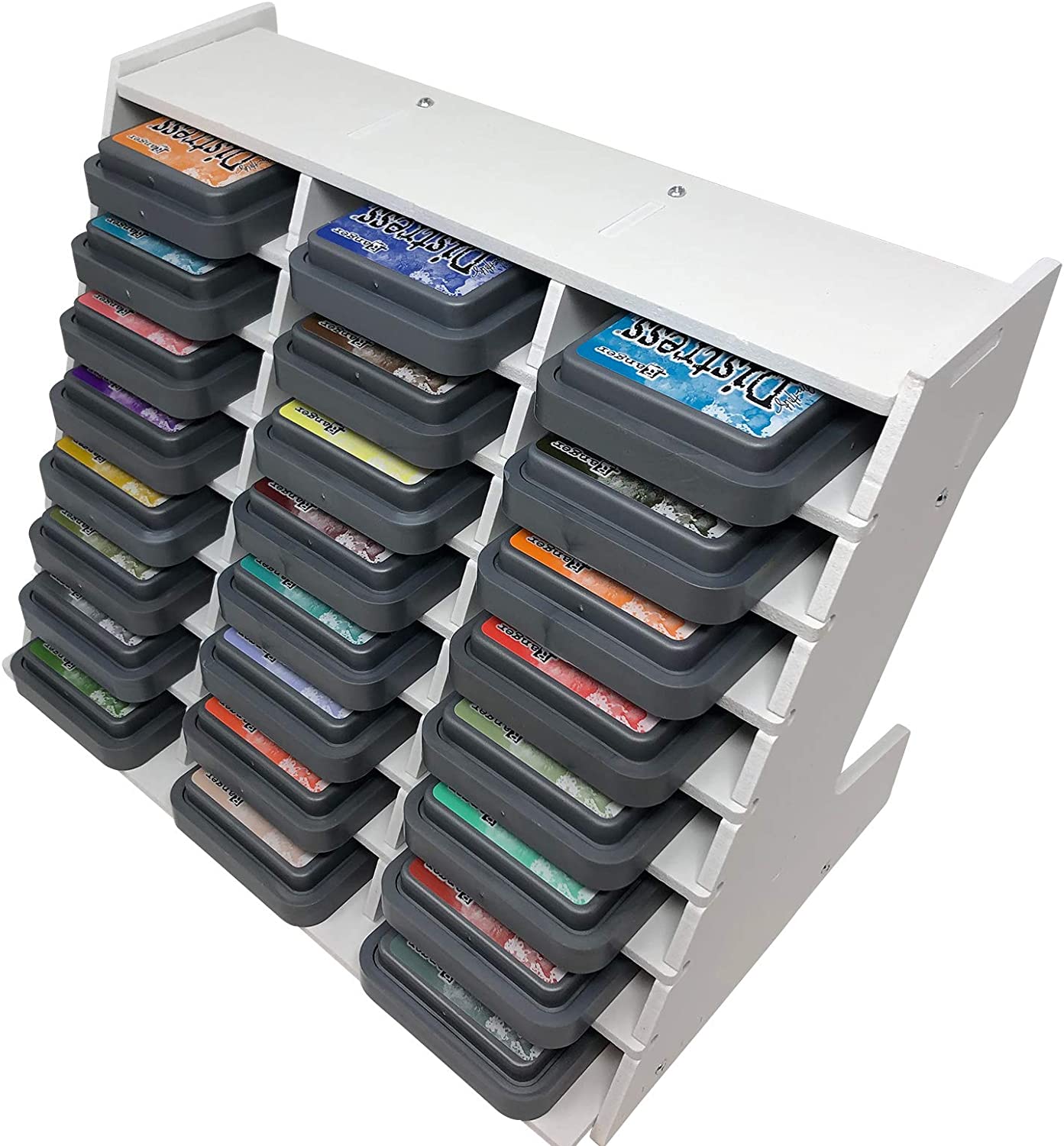 Pixiss 24 Ink Pad Storage Holder and Stamp Pad Storage for