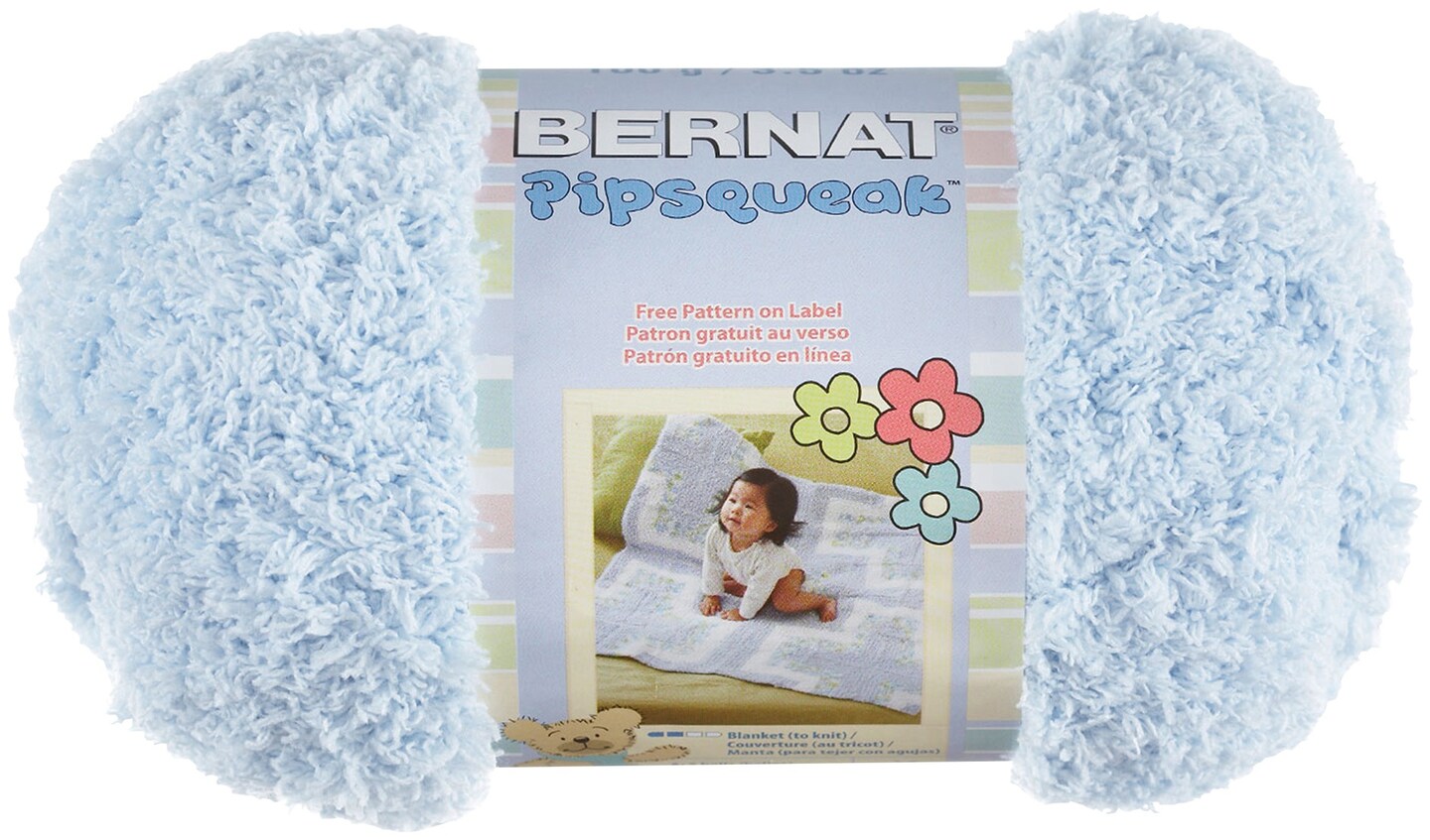 bernat, Office, Bernat Pipsqueak Yarn Baby Blue New Set Of 3 Extra Fuzzy  Soft