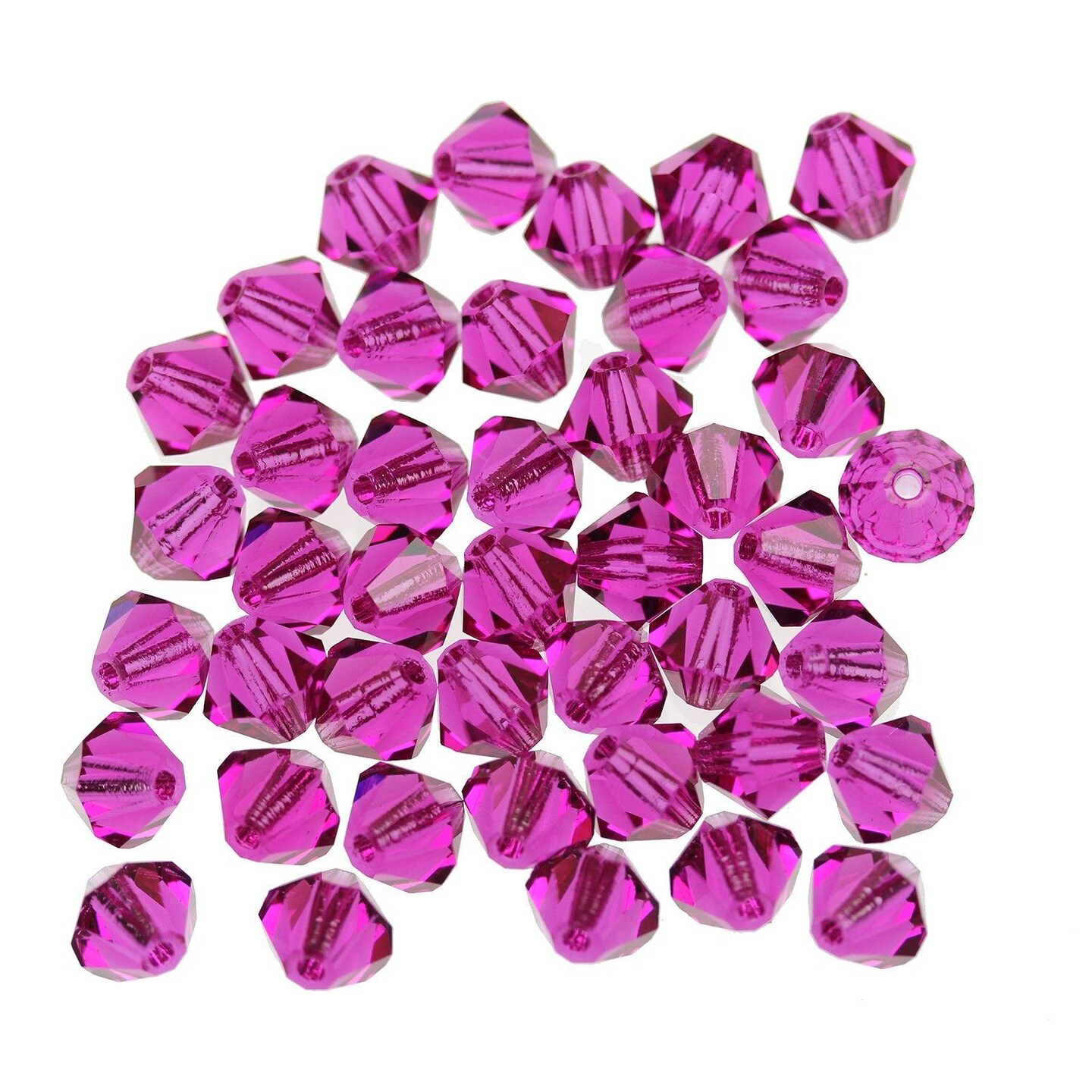 Preciosa Bicone 5mm Fuchsia Beads