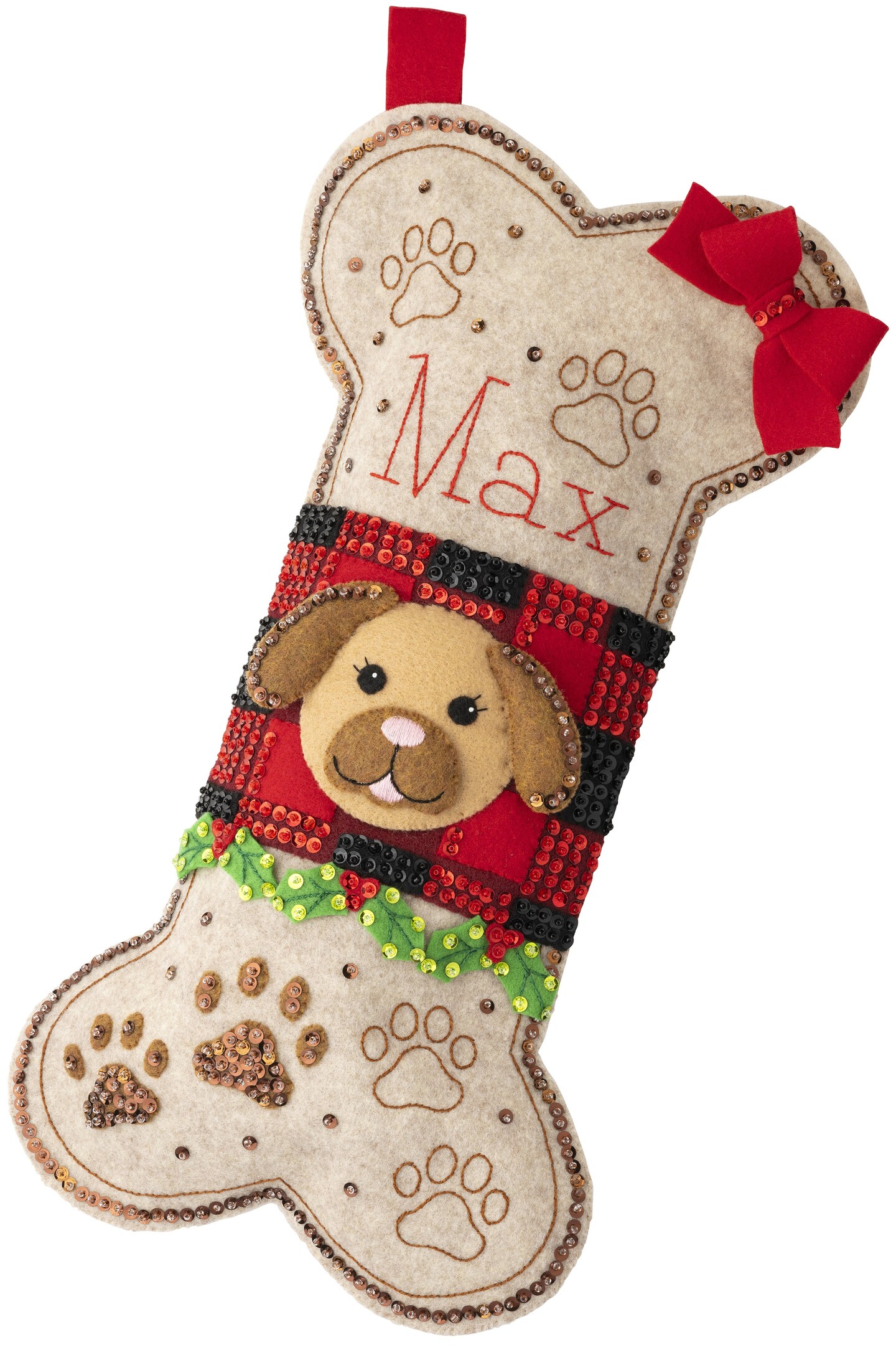 Bucilla Felt Stocking Applique Kit 18 Long