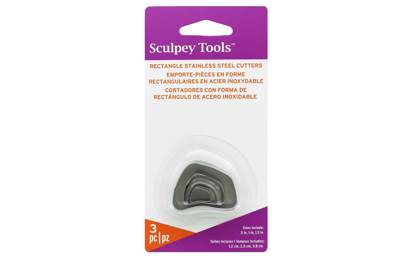 Polyform Premo Metal Cutter Set Irreg Rectangl 3pc