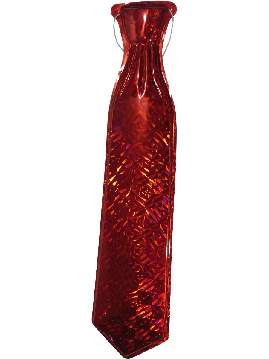 Red Mylar Long Gangster Roaring 20s String Tie Costume Accessory