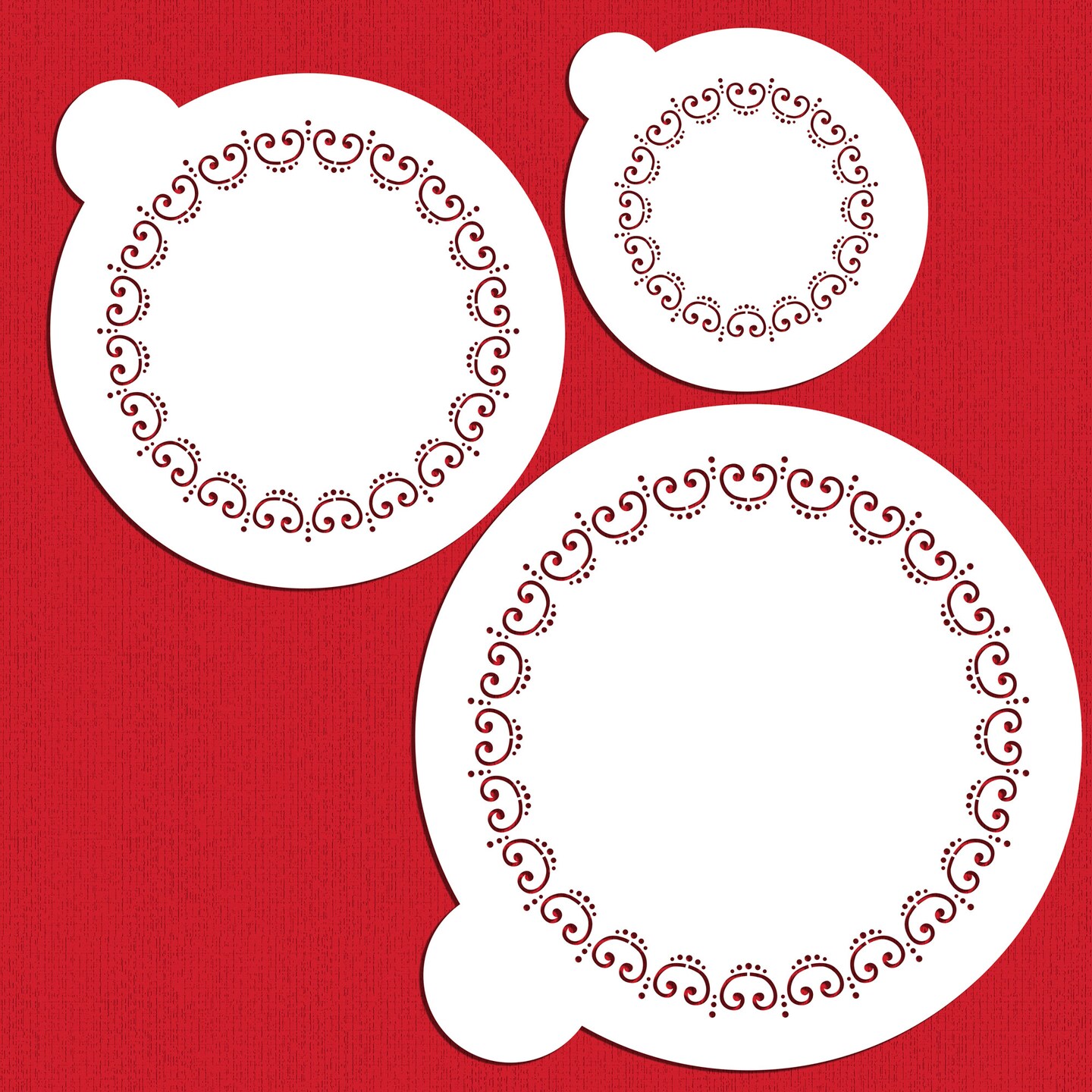 Victorian Circle Border Cake & Cookie Stencil Set | C933 by Designer Stencils | Cake Decorating Tools |