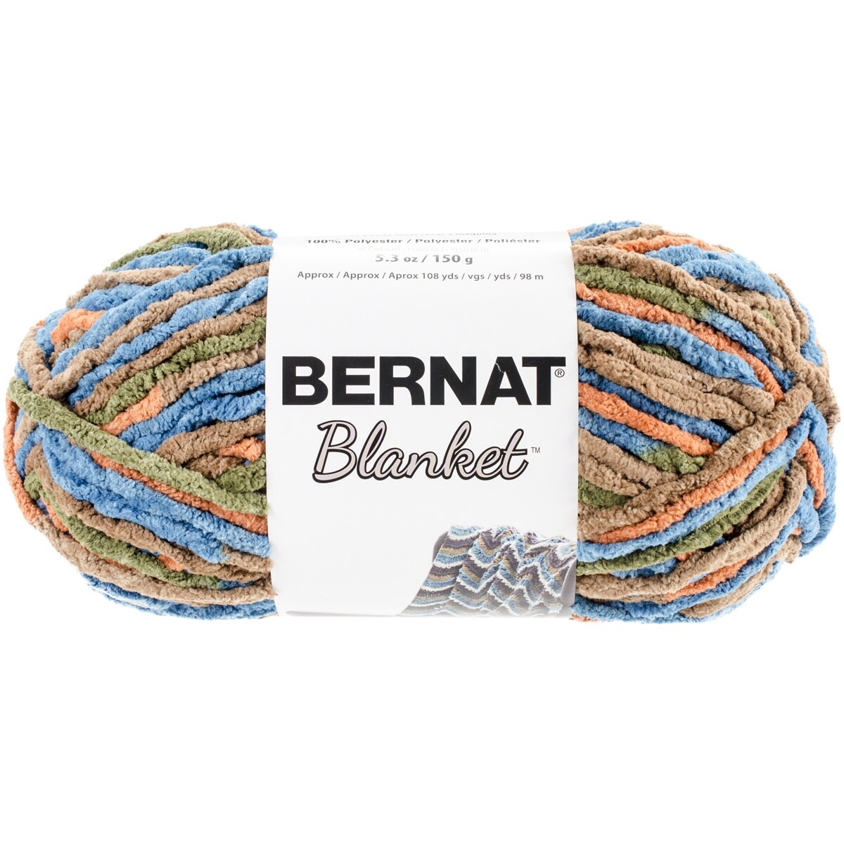 Bernat yarn - BLANKET - super bulky soft polyester - multi color