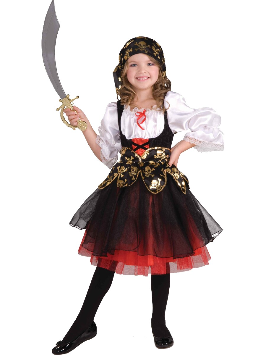 Lil Pirate&#x27;s Treasure Caribbean Pirate Girl&#x27;s Costume