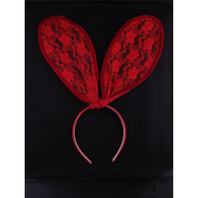 red lace bunny mask