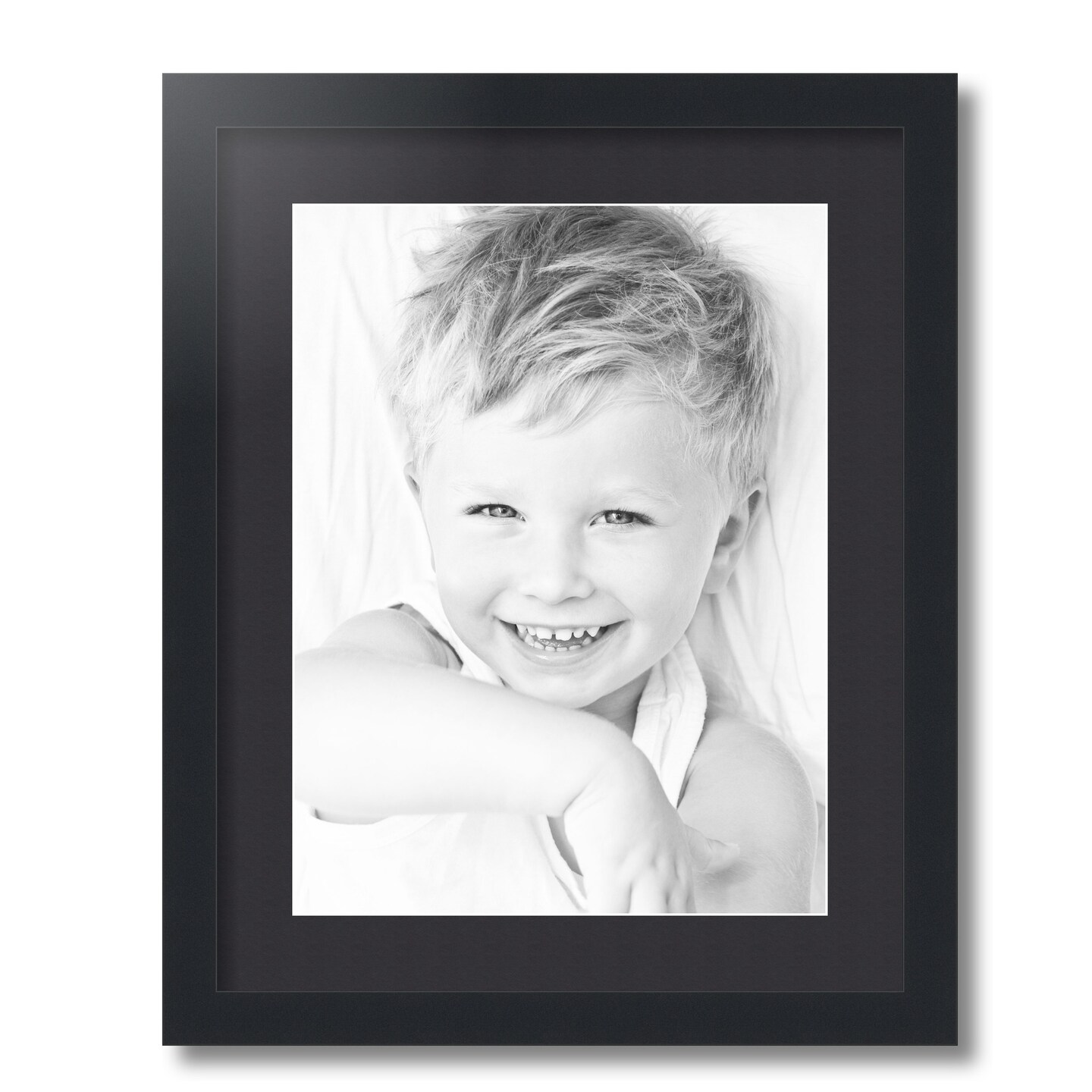 ArtToFrames 16x20&#x22; Matted Picture Frame with 12x16&#x22; Single Mat Photo Opening Framed in 1.25&#x22; Black and 2&#x22; Mat (FWM-3926-16x20)