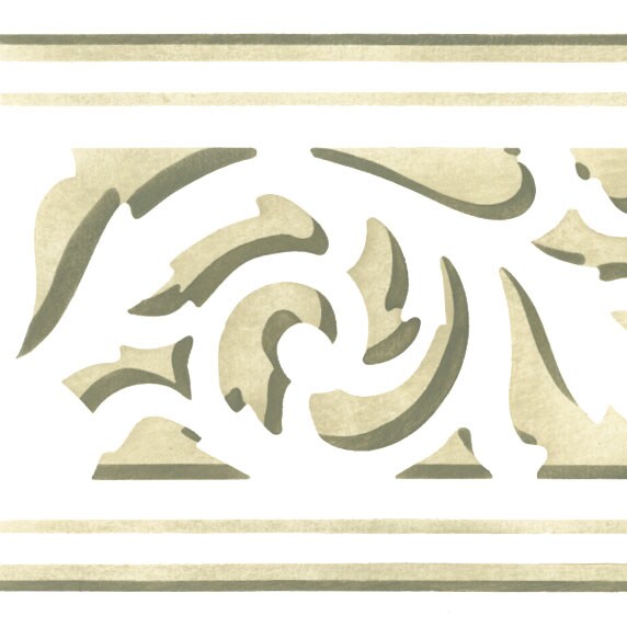 Small Trellis Molding Wall Stencil | 2912 by Designer Stencils | Pattern Stencils |