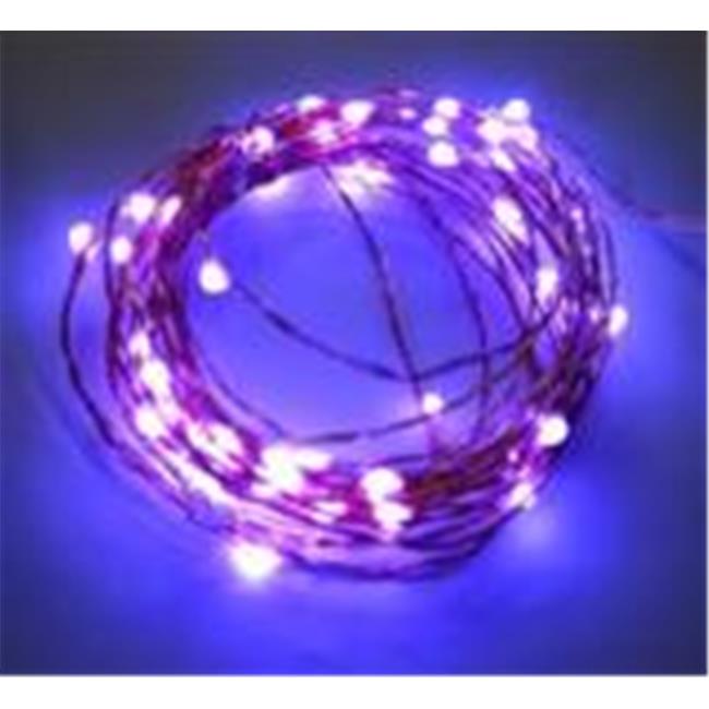 Perfect Holiday  Battery Operated Copper 20 LED String Light - Purple