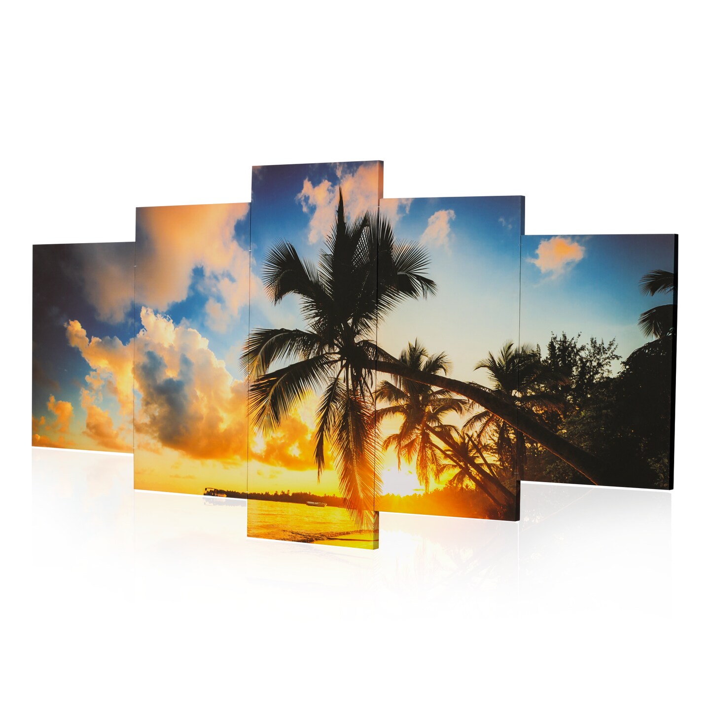 Beach Wall Decor Canvas Wall Art 5 Piece Framed Wall Art
